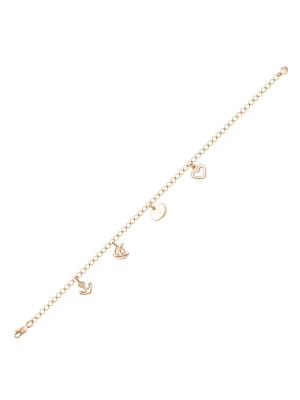 Браслет бижутерия, покрытие - золочение, без вставок