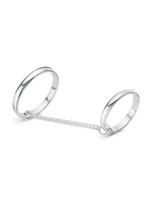 Кольцо бижутерия, покрытие - серебрение, без вставок