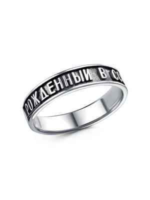 Кольцо серебро 925 пробы, покрытие - оксидирование, без вставок