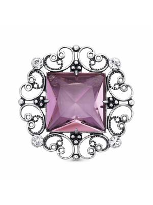 Брошь бижутерия, покрытие - серебрение с оксидированием