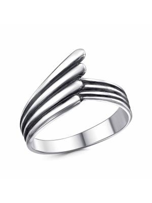 Кольцо бижутерия, покрытие - серебрение с оксидированием, без вставок