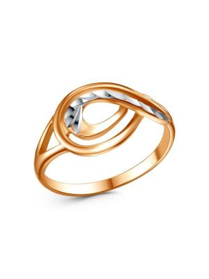 Кольцо бижутерия, покрытие - золочение, отделка - алмазная грань, без вставок