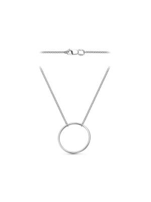 Колье серебро 925 пробы, покрытие - родирование, без вставок