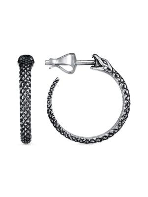 Серьги серебро 925 пробы, покрытие - оксидирование, без вставок