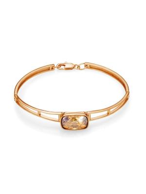 Браслет бижутерия, покрытие - золочение, вставка - ювелирное стекло европейской огранки