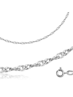 Браслет серебро 925 пробы, покрытие - родирование, без вставок