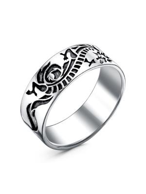 Кольцо бижутерия, покрытие - серебрение с оксидированием, без вставок