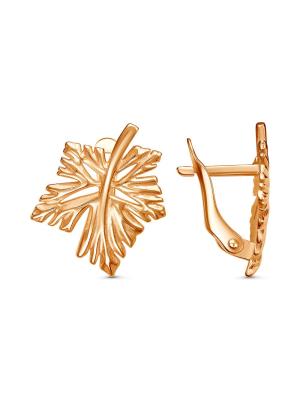 Серьги бижутерия, покрытие - золочение, без вставок