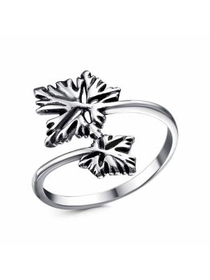 Кольцо бижутерия, покрытие - серебрение с оксидированием, без вставок