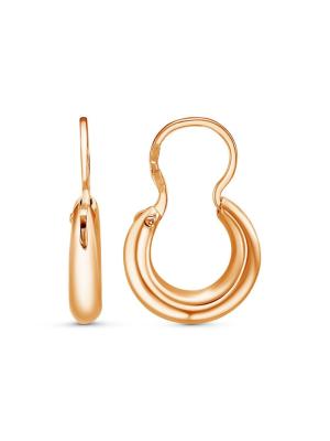 Серьги серебро 925 пробы, покрытие - золочение, без вставок