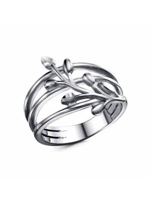 Кольцо серебро 925 пробы, покрытие - оксидирование, отделка - алмазная грань, без вставок