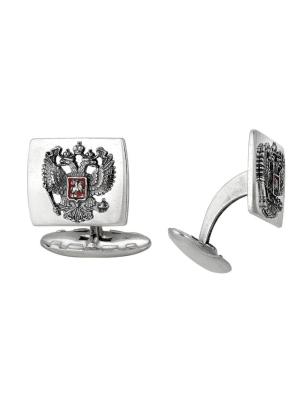 Запонки серебро 925 пробы, покрытие - оксидирование, отделка - эмаль, без вставок