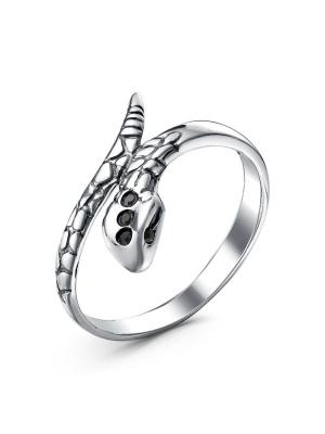 Кольцо бижутерия, покрытие - серебрение с оксидированием, вставка - стекло ювелирное preciosa