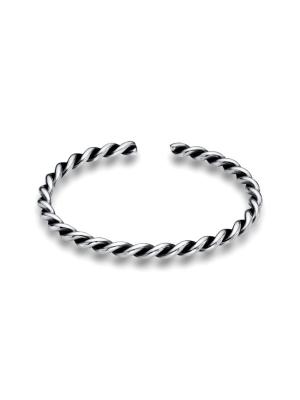 Браслет бижутерия, покрытие - серебрение с оксидированием, без вставок