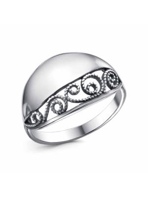 Кольцо бижутерия, покрытие - серебрение с оксидированием, без вставок