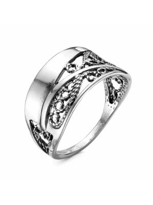 Кольцо серебро 925 пробы, покрытие - оксидирование, без вставок