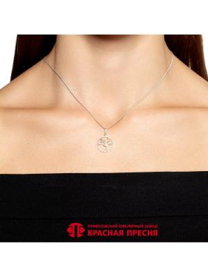 Подвеска серебро 925 пробы, покрытие - оксидирование, выборочное золочение, без вставок