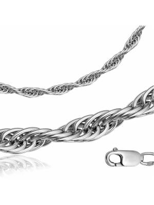 Браслет серебро 925 пробы, покрытие - родирование, без вставок