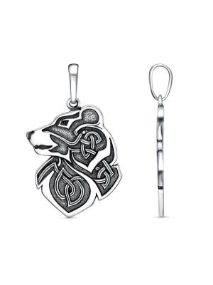 Подвеска бижутерия, покрытие - серебрение с оксидированием, без вставок