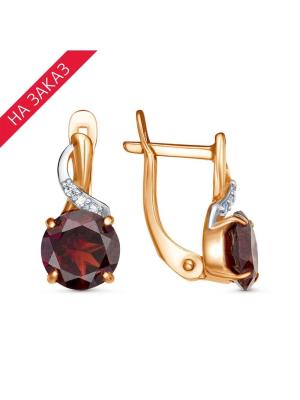 Серьги серебро 925 пробы, покрытие - золочение, выборочное родирование