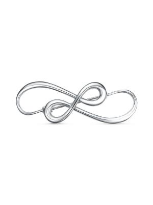 Брошь серебро 925 пробы, покрытие - родирование, без вставок