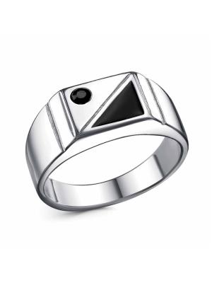 Кольцо бижутерия, покрытие - платинирование, отделка - эмаль, вставка - стекло ювелирное preciosa