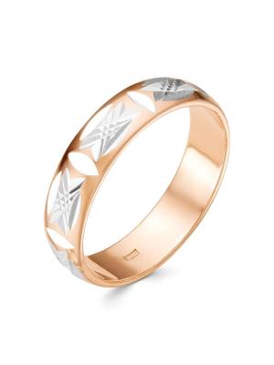 Кольцо серебро 925 пробы, покрытие - золочение, отделка - алмазная грань, без вставок