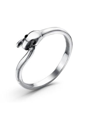 Кольцо бижутерия, покрытие - серебрение с оксидированием, вставка - стекло ювелирное preciosa