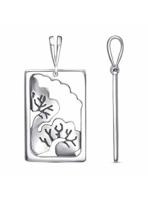 Подвеска бижутерия, покрытие - серебрение с оксидированием, без вставок