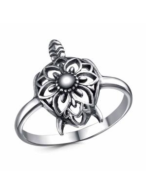 Кольцо бижутерия, покрытие - серебрение с оксидированием, без вставок