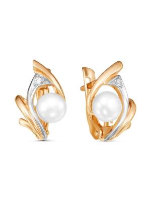 Серьги бижутерия, покрытие - золочение, выборочное родирование