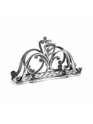 Салфетница бижутерия, покрытие - серебрение с оксидированием, без вставок