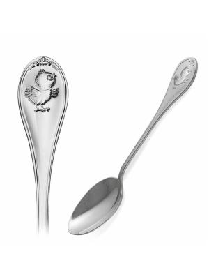 Ложка чайная "цыпленок" серебро 925 пробы, без покрытия, без вставок