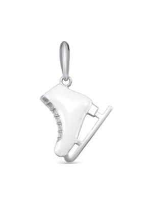 Подвеска серебро 925 пробы, покрытие - родирование, отделка - эмаль, без вставок