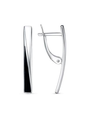 Серьги бижутерия, покрытие - серебрение, отделка - эмаль, без вставок