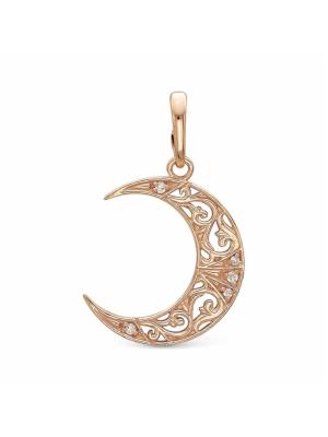 Подвеска бижутерия, покрытие - золочение, вставка - стекло ювелирное preciosa