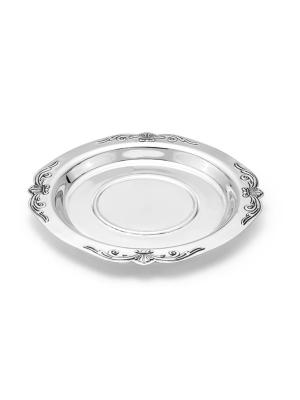 Блюдце "византия" серебро 925 пробы, покрытие - оксидирование, без вставок