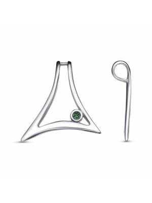 Подвеска бижутерия, покрытие - платинирование, вставка - стекло ювелирное preciosa