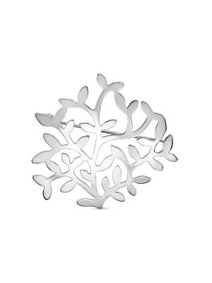 Брошь бижутерия, покрытие - платинирование, без вставок