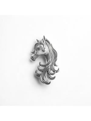 Брошь серебро 925 пробы, покрытие - оксидирование, без вставок