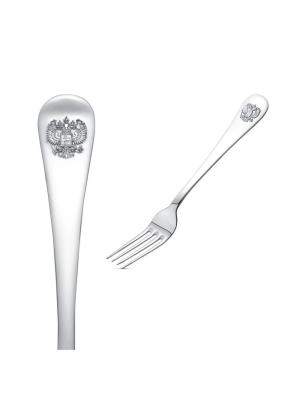 Вилка столовая "герб" серебро 925 пробы, без покрытия, без вставок