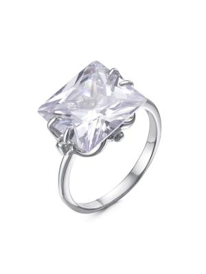 Кольцо серебро 925 пробы, покрытие - родирование, вставка - фианит (недрагоценный камень)