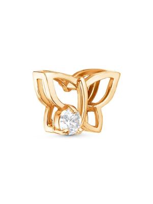 Подвеска серебро 925 пробы, покрытие - золочение, вставка - фианит (недрагоценный камень)