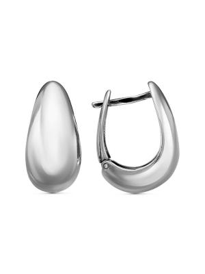 Серьги бижутерия, покрытие - серебрение с оксидированием, без вставок