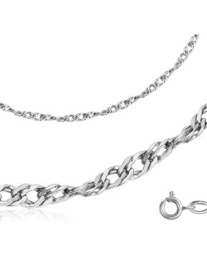 Браслет серебро 925 пробы, покрытие - родирование, без вставок