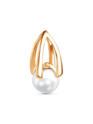 Подвеска бижутерия, покрытие - золочение, вставка - имитация жемчуга