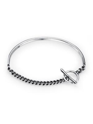 Браслет бижутерия, покрытие - серебрение с оксидированием, без вставок