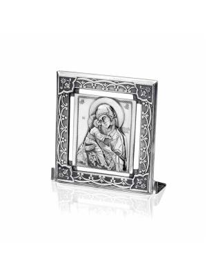 Икона "владимирская божия матерь" серебро 925 пробы, покрытие - оксидирование, без вставок