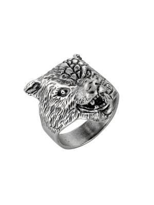 Кольцо бижутерия, покрытие - серебрение с оксидированием, без вставок