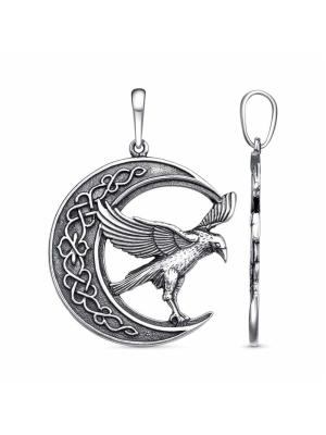 Подвеска серебро 925 пробы, покрытие - оксидирование, без вставок